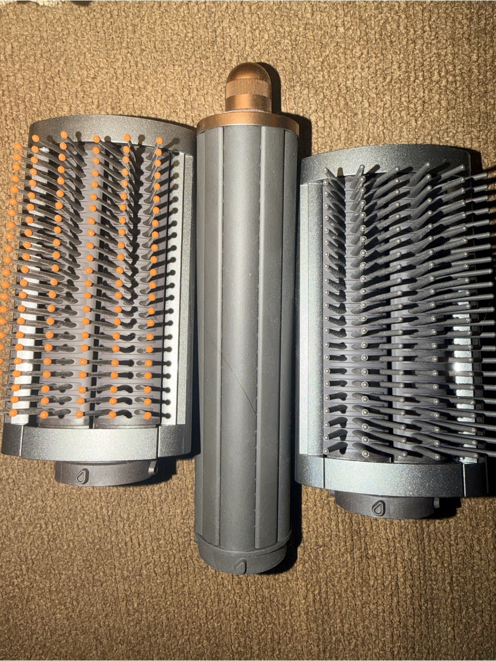 Dyson Grey and Copper Hair Tool Brush Attachments